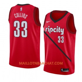 Maillot NBA Portland Trail Blazers Zach Collins 33 2018-19 Nike Rouge Swingman - Homme